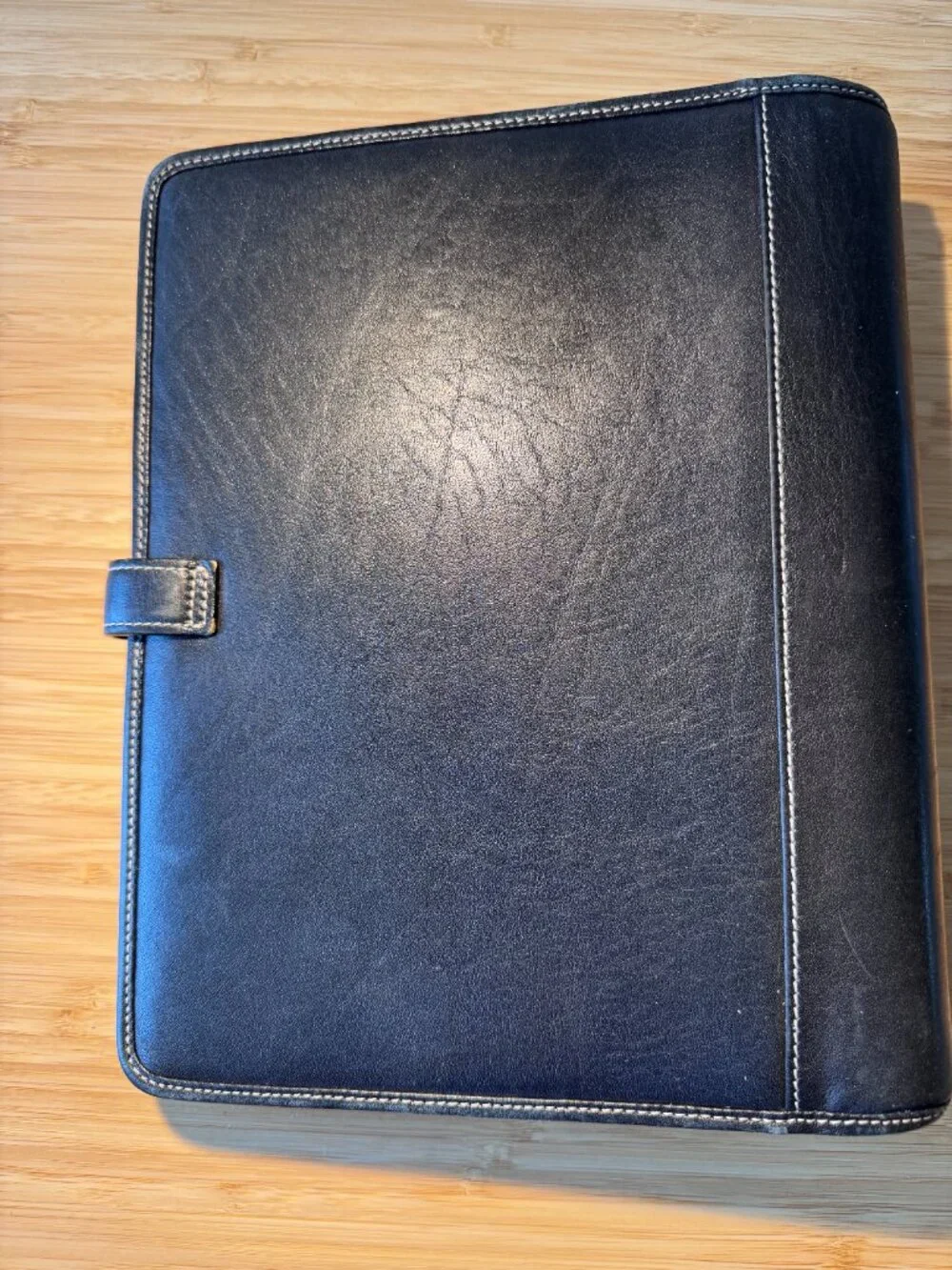 Coach Vintage Black Leather Desk Agenda 3 Ring Krause Binder